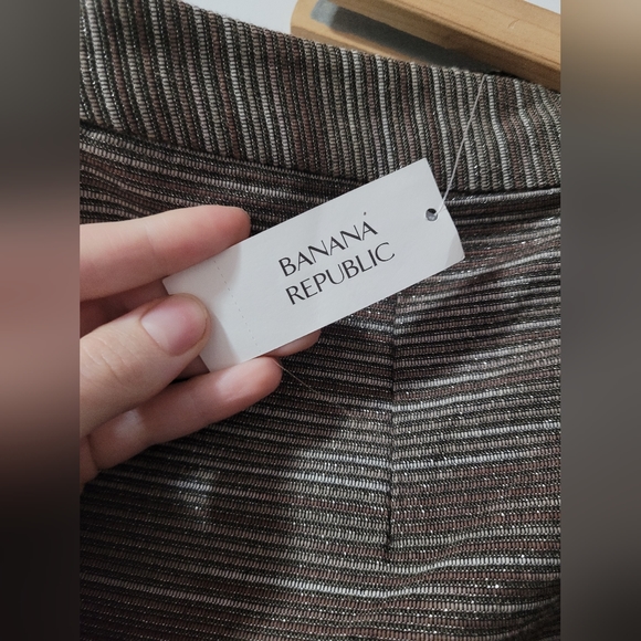 Sparkly brown holiday skirt banana Republic mini skirt - Picture 2 of 7